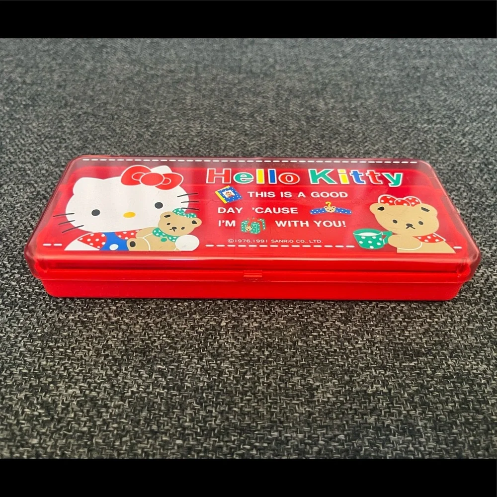 •1991 Hello Kitty Pencil Case “This is a good day ‘cause I’m with you”•